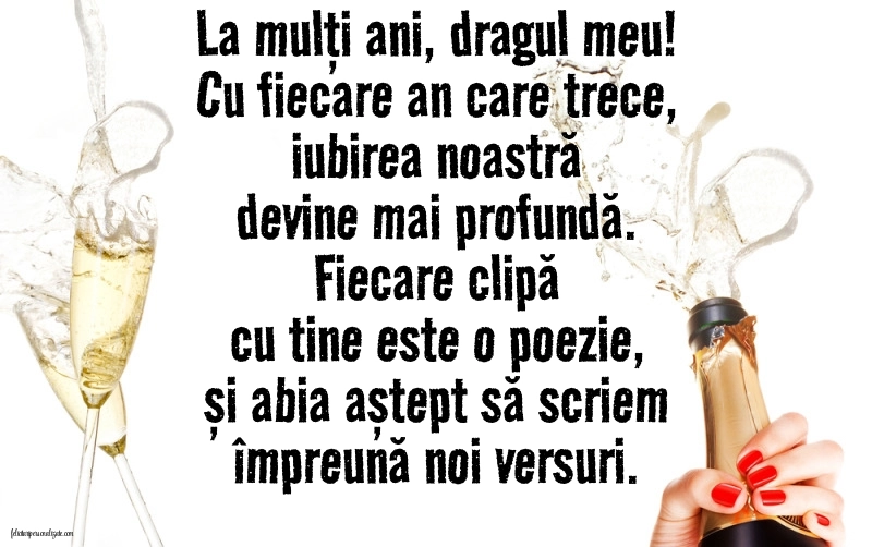 Felicitări și Imagini de Ziua de Naștere pentru Soț: Șampanie
