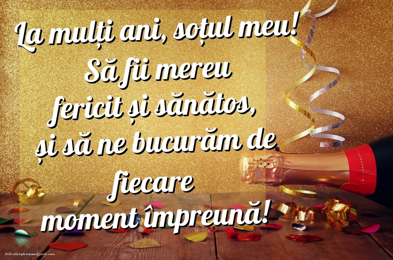Felicitări și Imagini de Ziua de Naștere pentru Soț: Șampanie