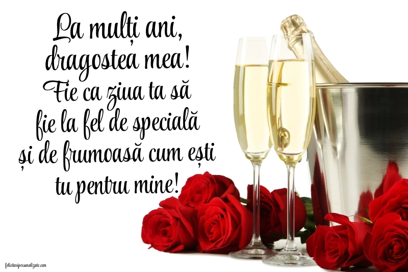 Felicitări și Imagini de Ziua de Naștere pentru Soț: Șampanie și flori