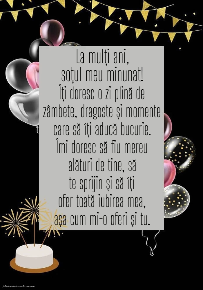 Imagini La Mulți Ani Soțul Meu: Baloane și Tort