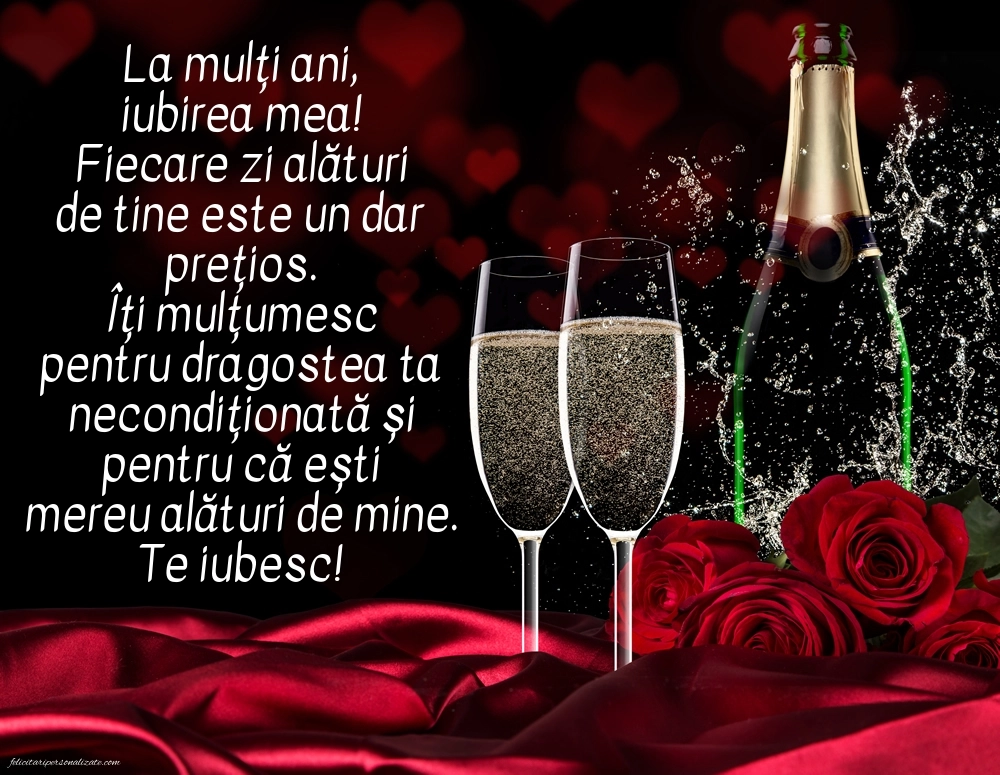 Imagini cu mesaje de La mulți ani pentru soț: Șampanie