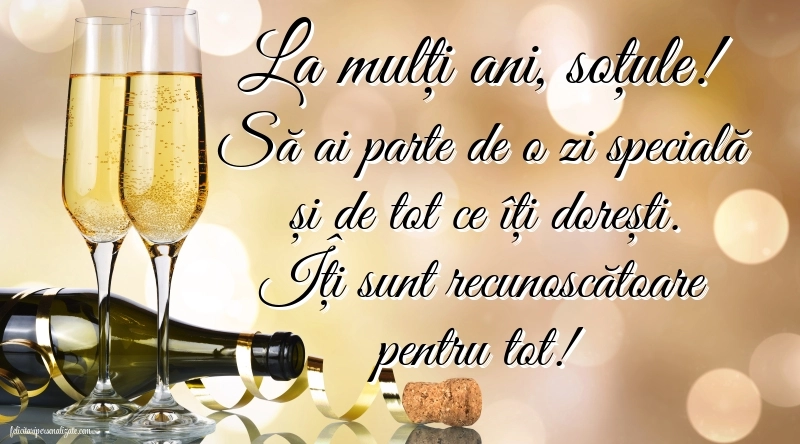 Felicitări și Imagini de Ziua de Naștere pentru Soț: Șampanie
