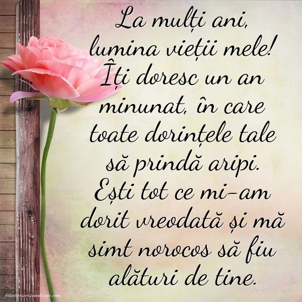 La mulți ani, soția mea! - Imagini cu mesaje frumoase: Flori