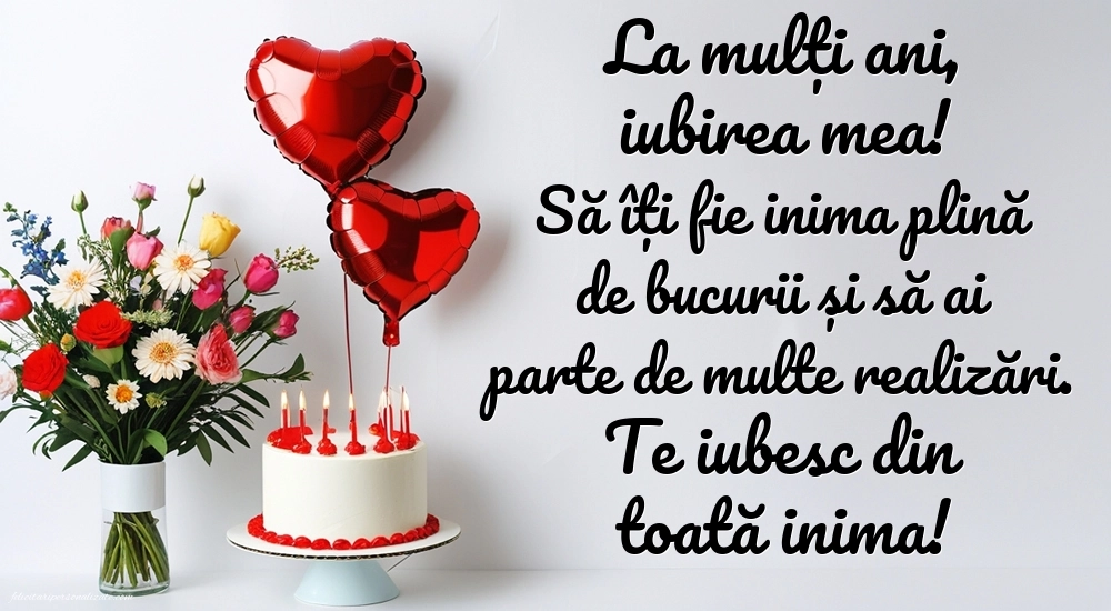 Imagini cu LA MULȚI ANI pentru Nevastă: Tort și flori