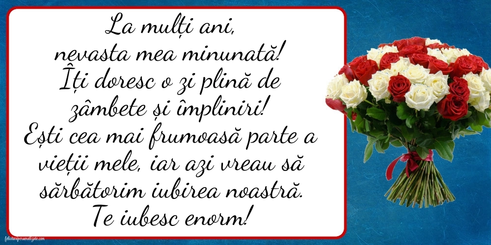 Felicitări de LA MULȚI ANI pentru Soție: Flori
