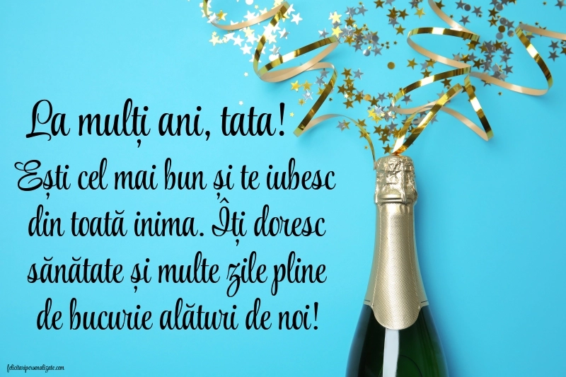 Imagini La Mulți Ani tată: Șampanie și confetti