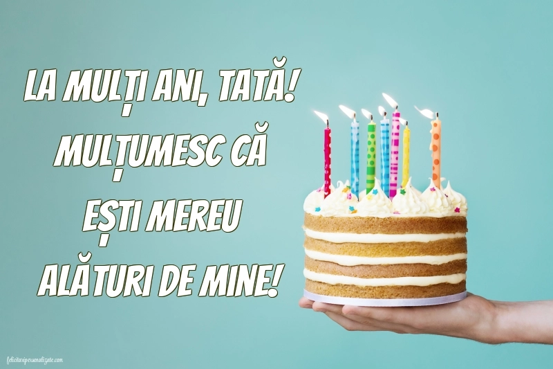 Imagini cu mesaje de La mulți ani pentru tătici: Tort