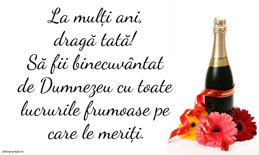 Imagini La Mulți Ani tată: Șampanie și flori