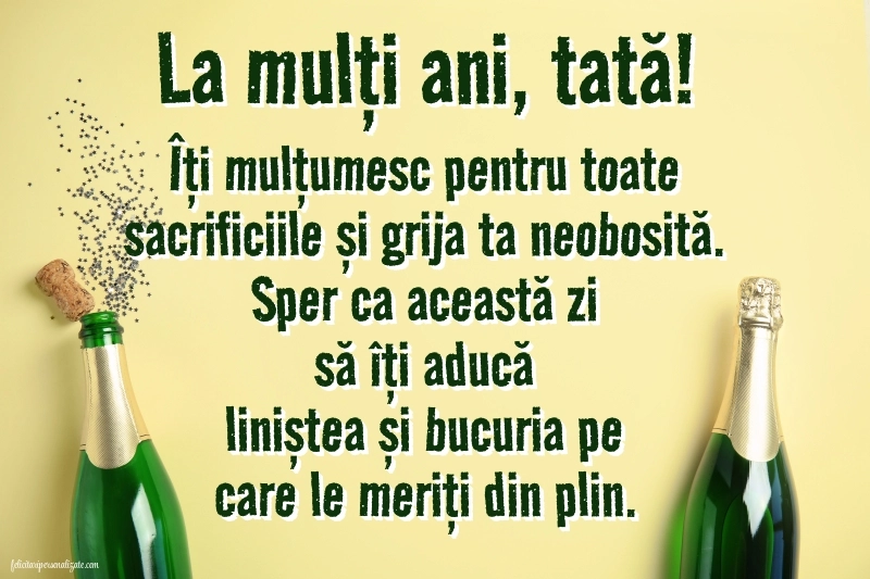 Felicitări și Imagini de Ziua de Naștere pentru Tata: Șampanie și confetti