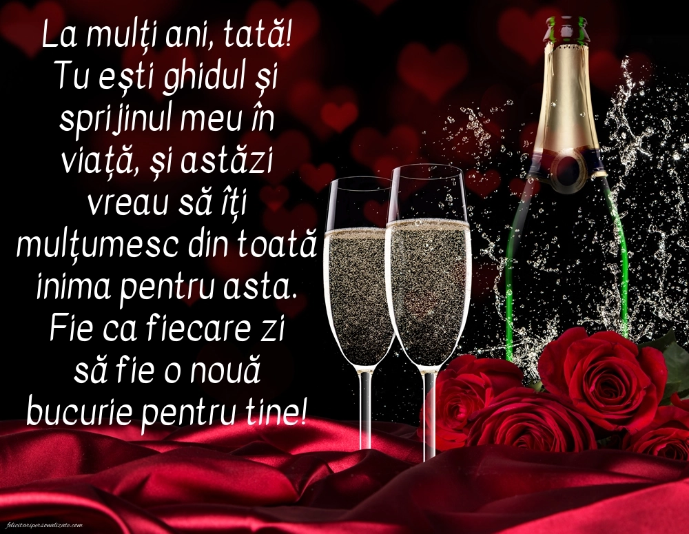 Imagini cu mesaje de La mulți ani pentru tătici: Șampanie