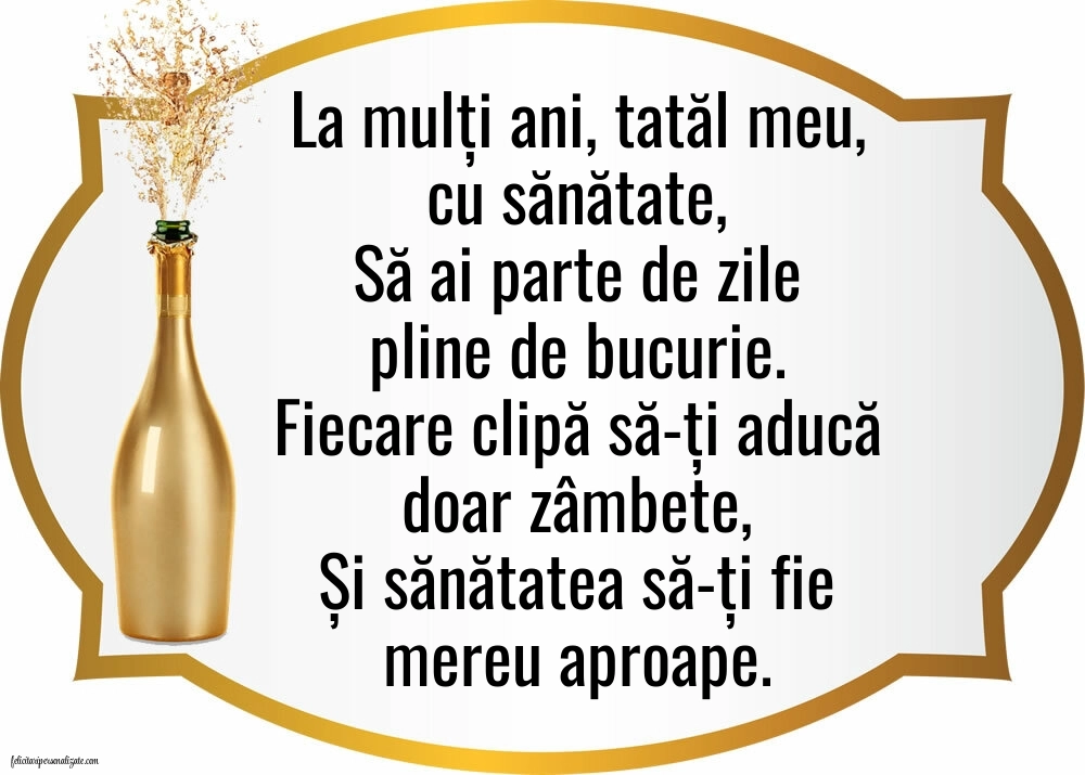 Imagini La Mulți Ani tată: Șampanie