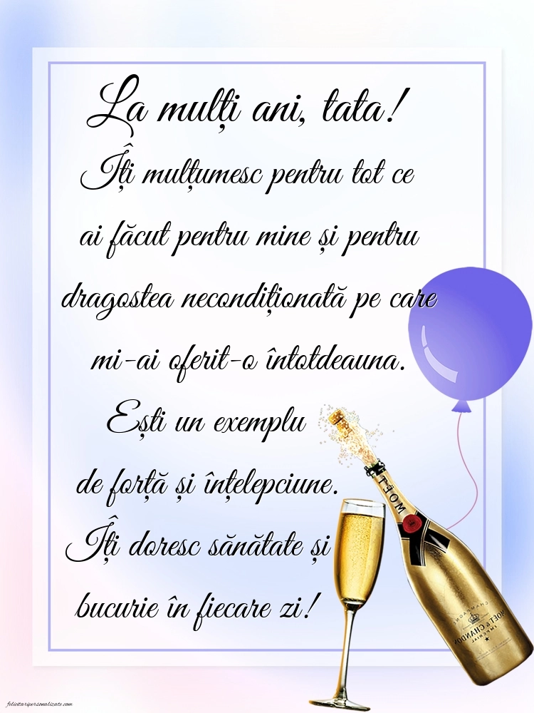 Imagini La Mulți Ani tată: Șampanie