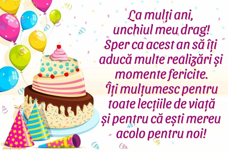 Imagini cu mesaje de La mulți ani pentru unchi: Tort