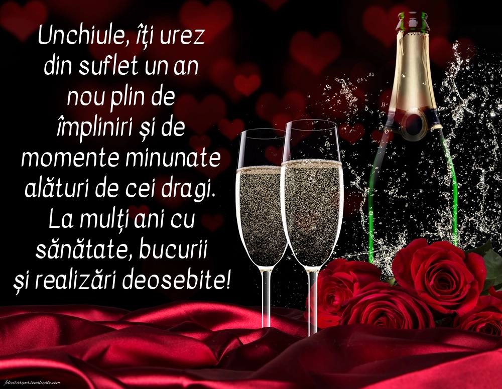 Imagini cu mesaje de La mulți ani pentru unchi: Șampanie