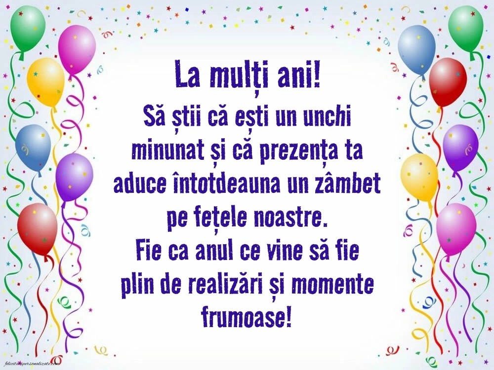 Imagini cu La mulți ani pentru unchiul meu: Baloane