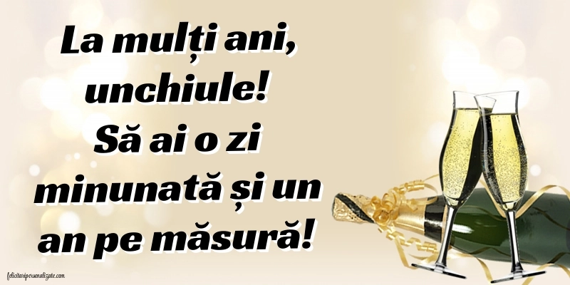 Imagini cu mesaje de La mulți ani pentru unchi: Șampanie