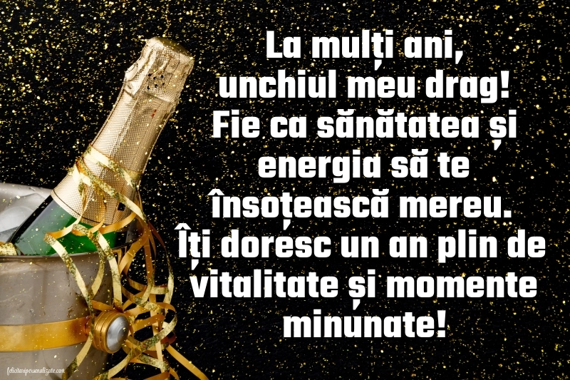 Imagini cu mesaje de La mulți ani pentru unchi: Șampanie