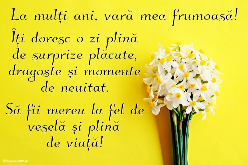La mulți ani, vară mea! - Imagini cu mesaje frumoase: Flori