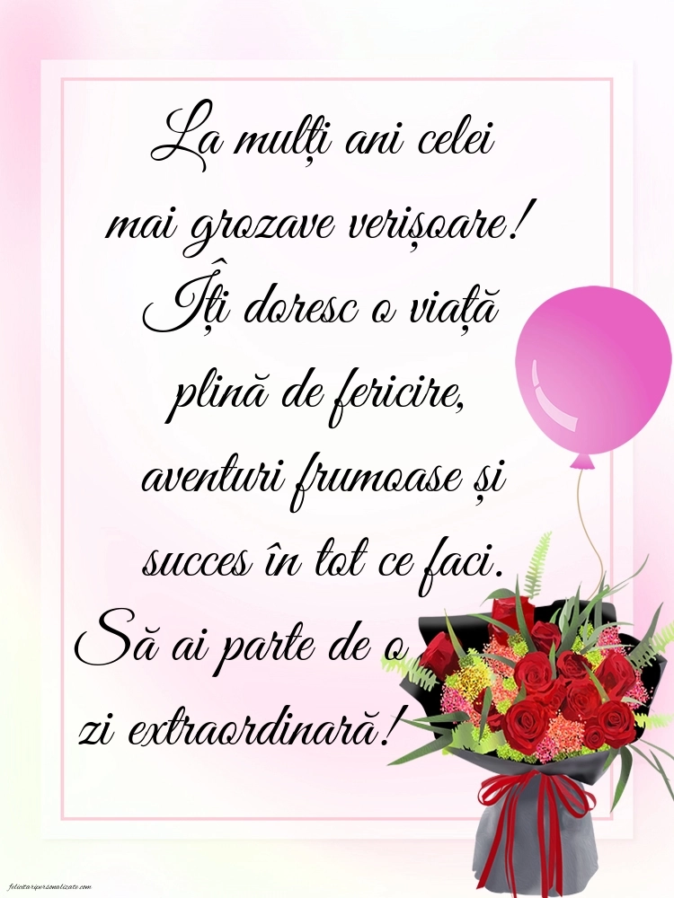 Imagini La Mulți Ani Verișoara Mea: Flori