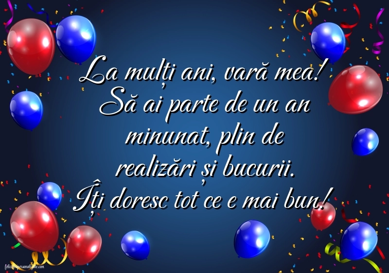 Imagini cu La Mulți Ani pentru Verișoară: Baloane