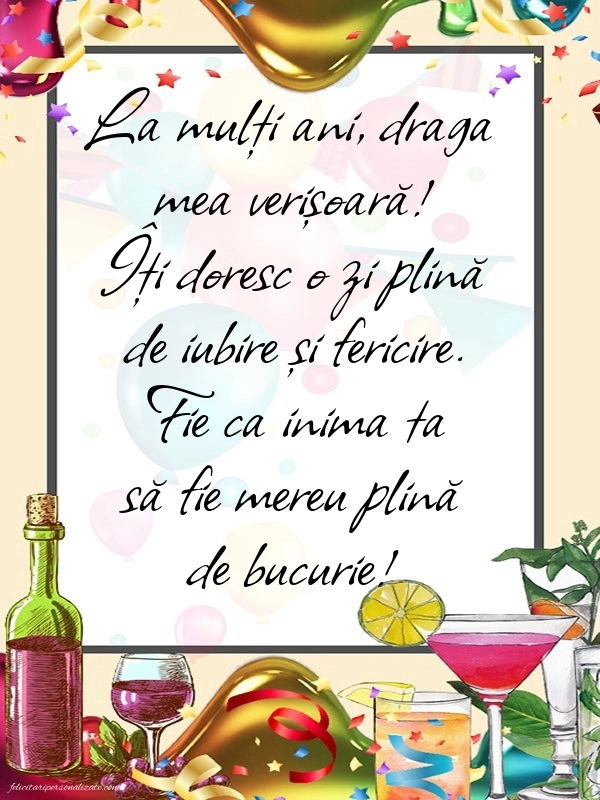 Imagini La Mulți Ani Verișoara Mea: Confetti