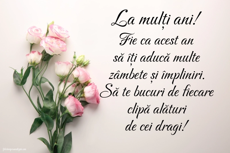 Imagini cu La Mulți Ani pentru Verișoară: Flori
