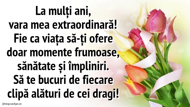 Imagini cu La Mulți Ani pentru Verișoară: Flori