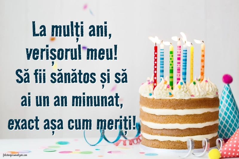 Imagini cu mesaje de La mulți ani pentru verișor: Tort