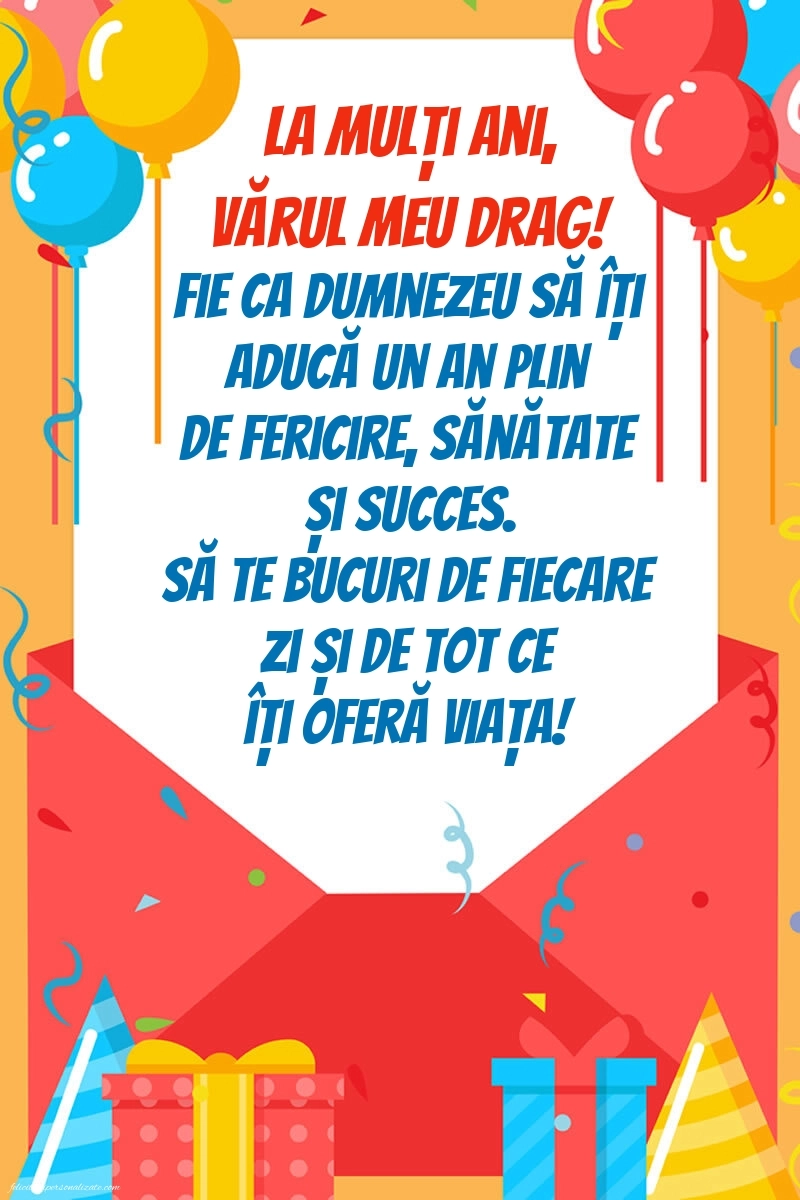 Felicitări și Imagini de Ziua de Naștere pentru Verișor: Baloane și Cadouri