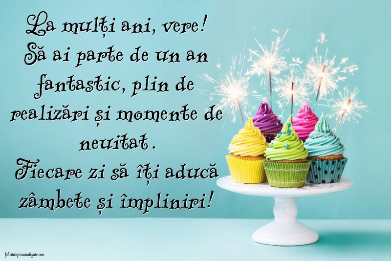 Imagini cu mesaje de La mulți ani pentru verișor: Tort