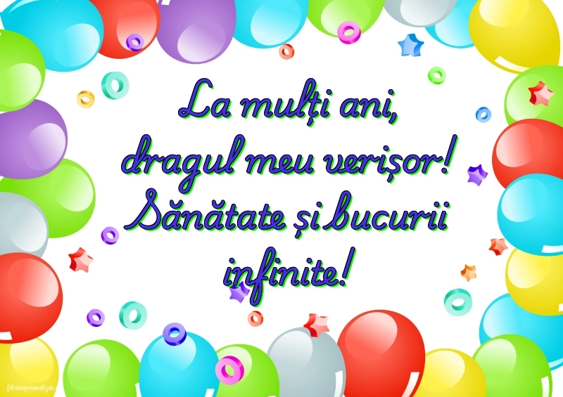 Imagini cu mesaje de La mulți ani pentru verișor: Baloane