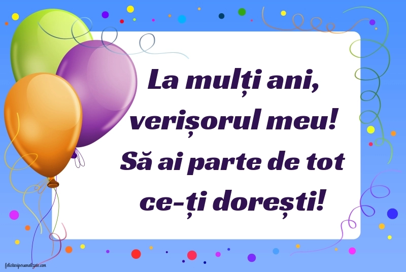 Imagini cu La mulți ani pentru verișorul meu: Baloane