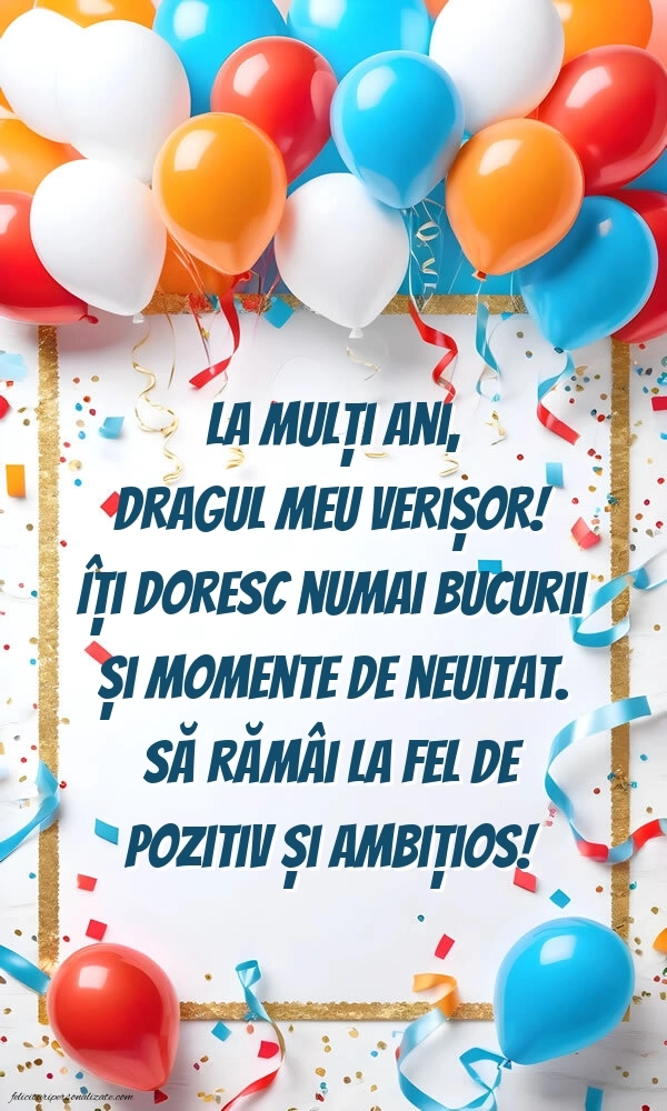 Imagini cu mesaje de La mulți ani pentru verișor: Baloane