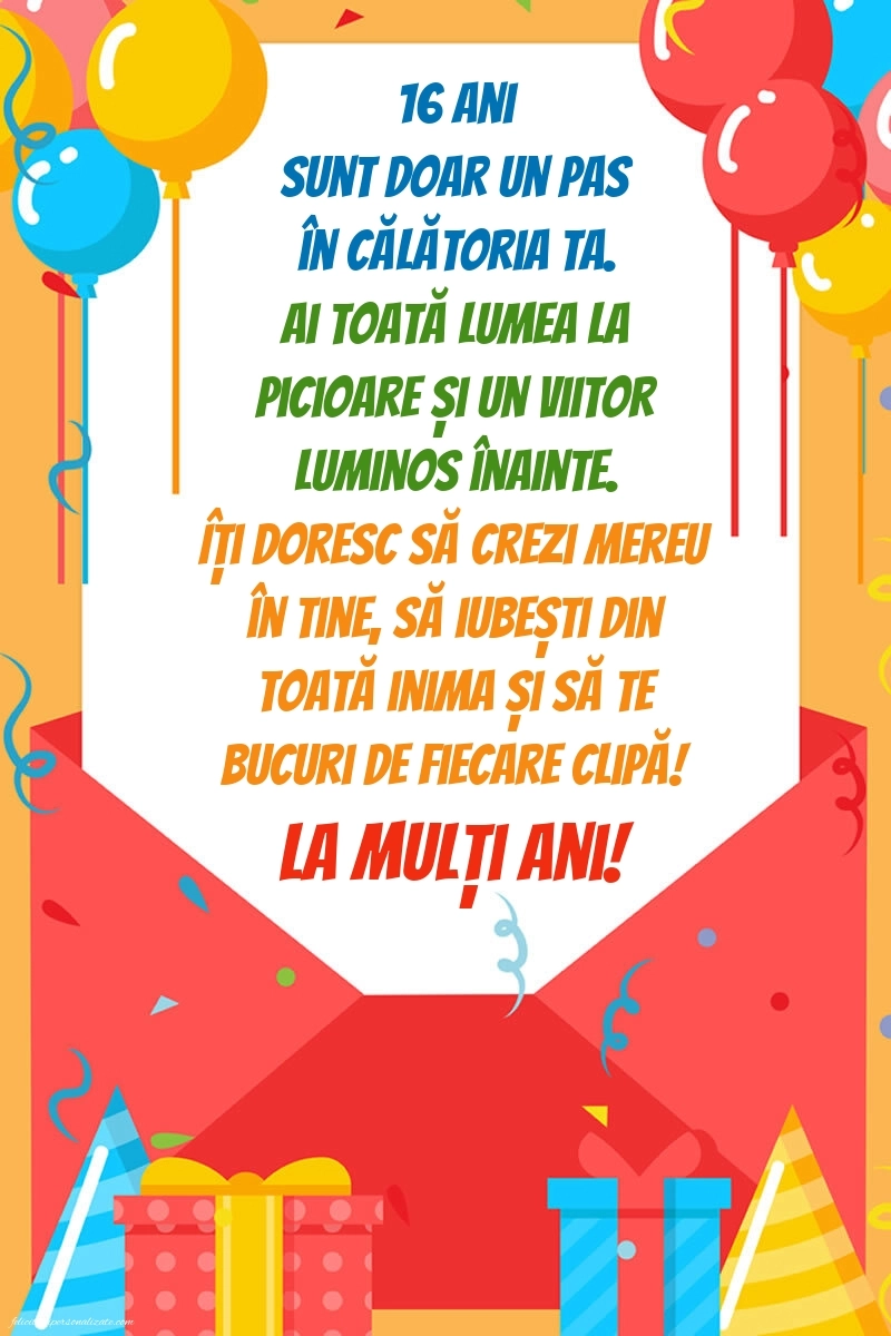 Imagini cu LA MULȚI ANI 16 ani: Baloane și Cadouri