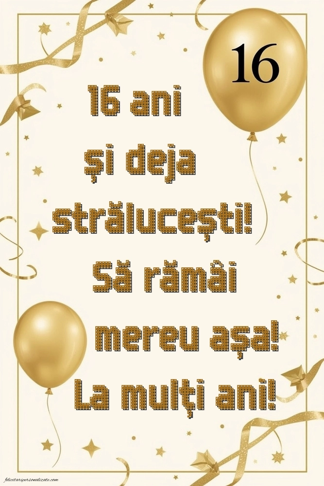 Imagini cu LA MULȚI ANI 16 ani pentru Nepoată: Baloane