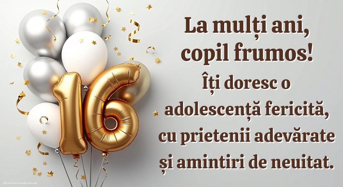 Imagini cu LA MULȚI ANI 16 ani pentru Nepoată: Baloane
