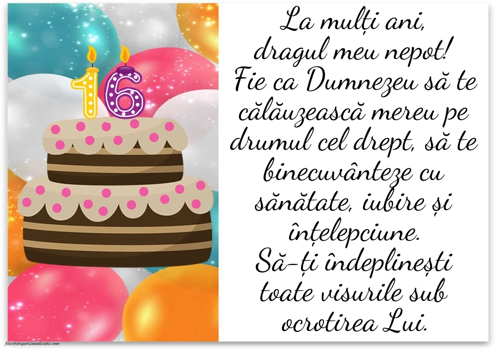 Imagini cu LA MULȚI ANI 16 ani pentru Nepot: Tort