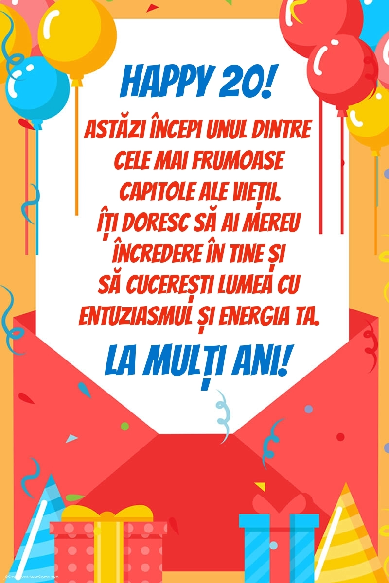 Imagini cu LA MULȚI ANI 20 ani: Baloane și Cadouri