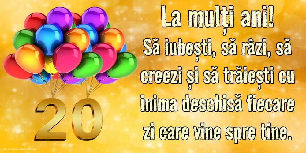 Imagini cu LA MULȚI ANI 20 ani: Baloane