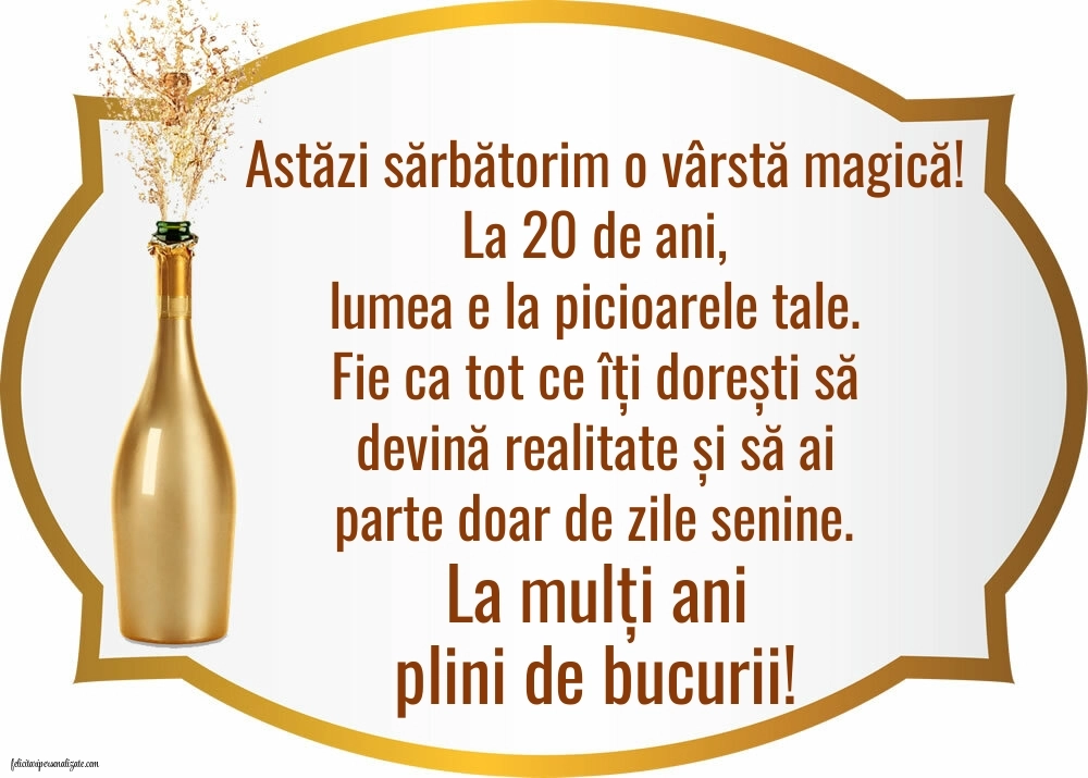 Imagini cu LA MULȚI ANI 20 ani: Șampanie
