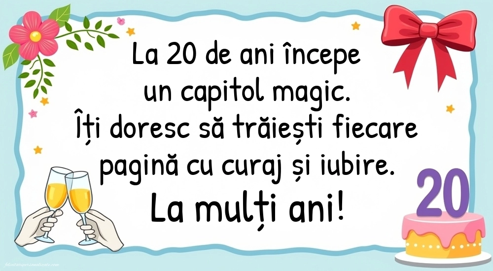 Imagini cu LA MULȚI ANI 20 ani pentru Sora ta: Șampanie și tort