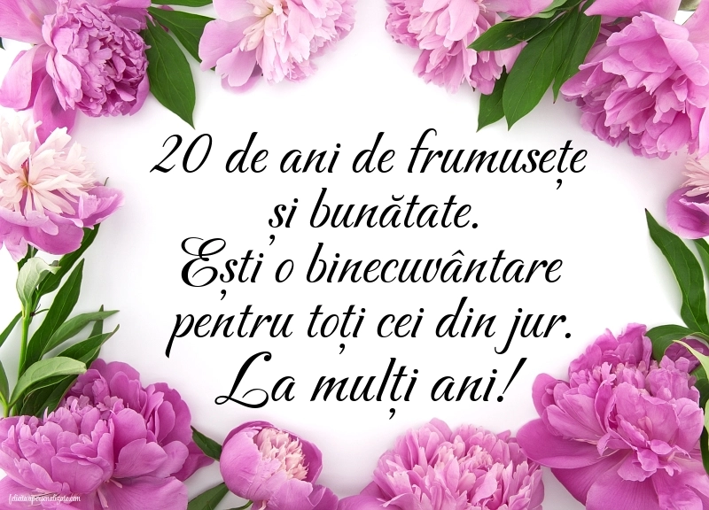 Imagini cu LA MULȚI ANI 20 ani pentru Sora ta: Flori