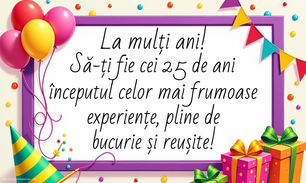 Imagini cu LA MULȚI ANI 25 ani: Baloane și Cadouri