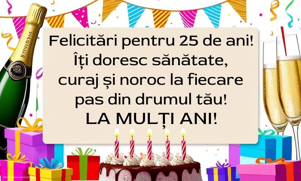 Imagini cu LA MULȚI ANI 25 ani: Șampanie și tort