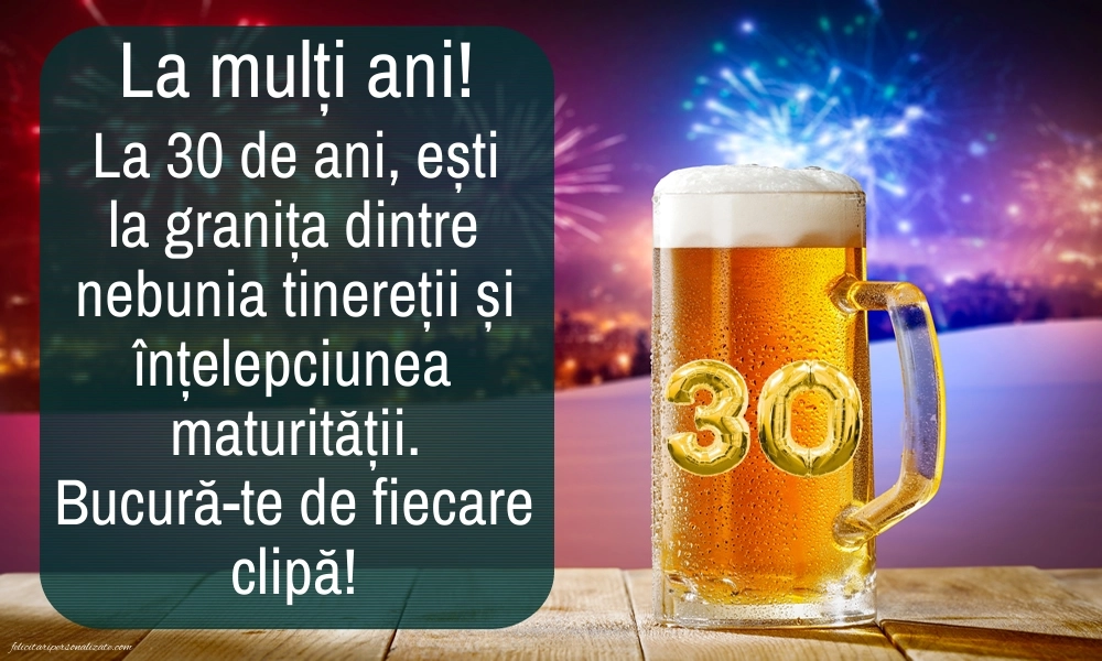 Imagini cu LA MULȚI ANI 30 ani pentru Bărbați: Halbă de bere
