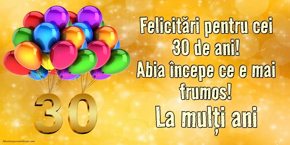 Imagini cu LA MULȚI ANI 30 ani pentru Bărbați: Baloane