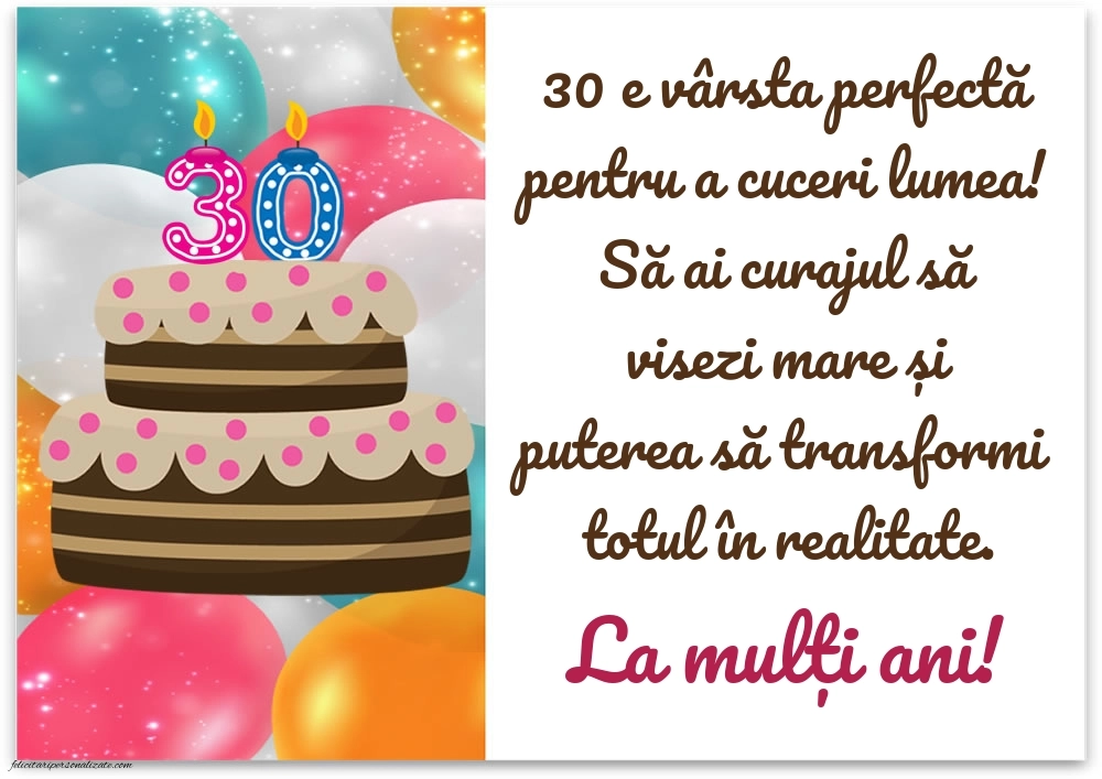 Imagini cu LA MULȚI ANI 30 ani: Tort