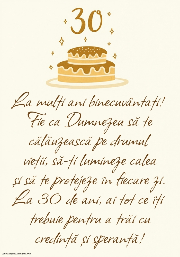 Imagini cu LA MULȚI ANI 30 ani: Tort