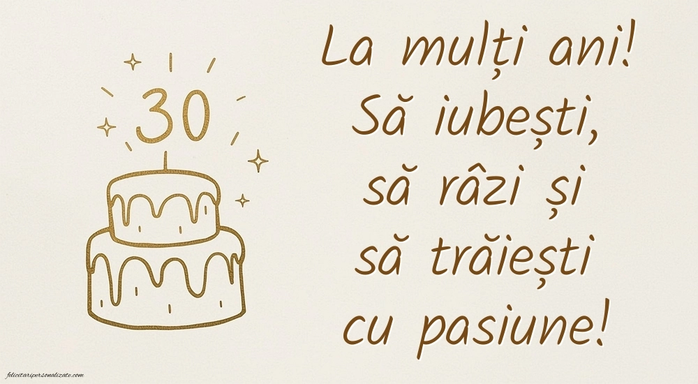 Imagini cu LA MULȚI ANI 30 ani pentru Femei: Tort