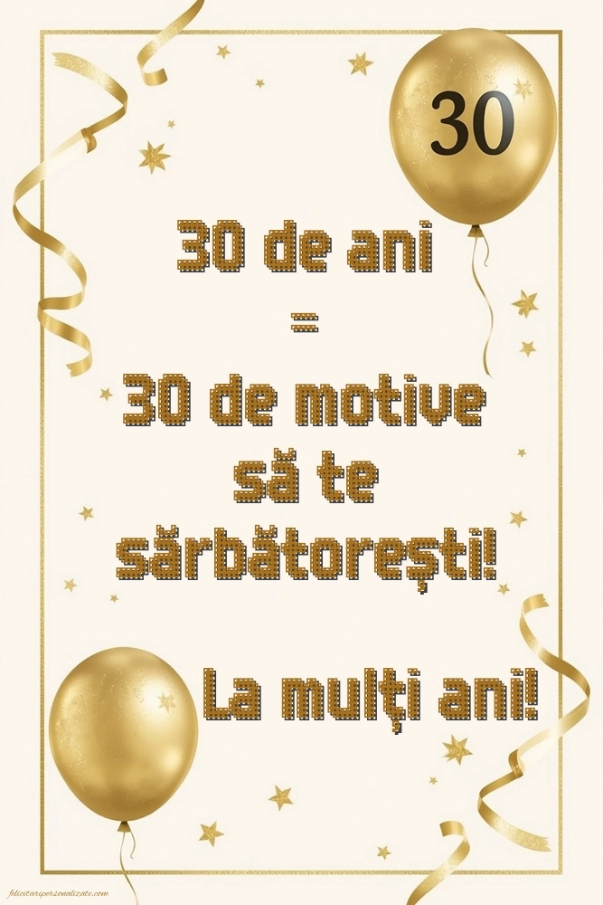 Imagini cu LA MULȚI ANI 30 ani pentru Femei: Baloane